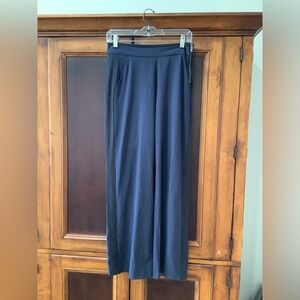 Athleta Pants Womens Tall Blue Wide Leg Gramercy Track Trousers Snap ankles